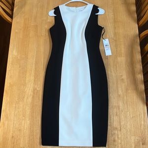 Black and white Calvin Klein dress. Brand new with tags. Size 2.